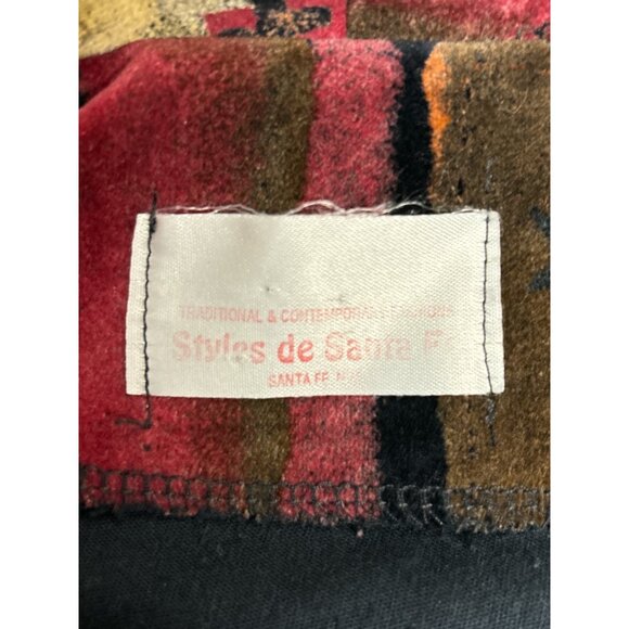 Vintage Styles De Santa Fe Women's Jacket Abstract Pattern Button Front Two Pock - Picture 5 of 7